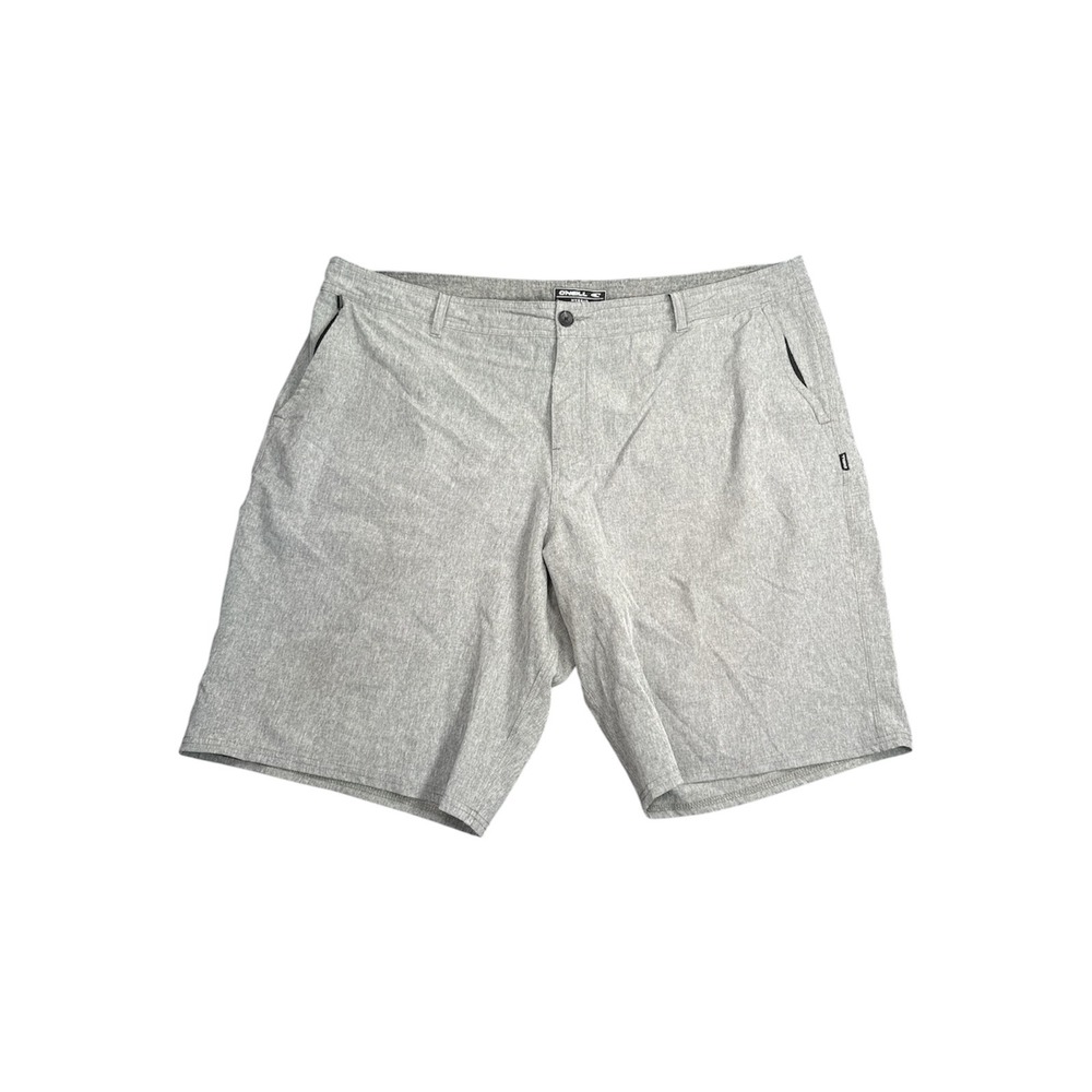 O'Neill Hybrid Shorts‎ Mens 44 Gray Heathered Stretch Boardshorts Walkshorts